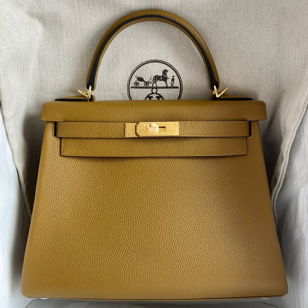 愛馬仕馬來西亞專賣店 Hermès Kelly 28cm Togo Leather 顏色U8 Bronze金銅色-Qatar Kuwait Hermes Birkin Kelly Lindy bag 愛馬仕馬來西亞專賣店 Hermès Kelly 28cm Togo Leather 顏色U8 Bronze金銅色