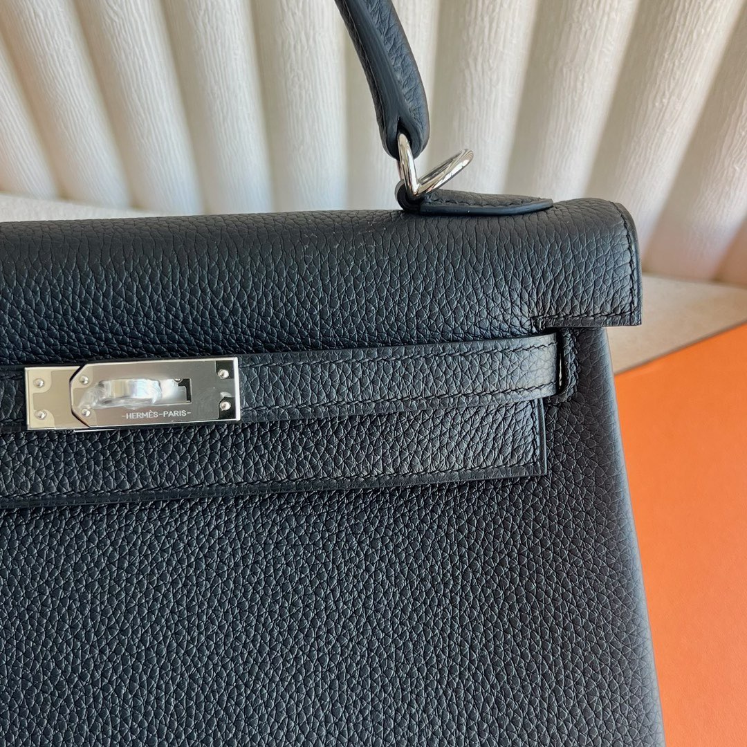 愛馬仕凱莉包泰國價格Hermès Kelly 25cm Togo 顏色CK89 Nior黑色銀色五金