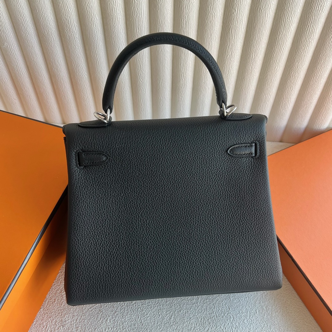愛馬仕凱莉包泰國價格Hermès Kelly 25cm Togo 顏色CK89 Nior黑色銀色五金
