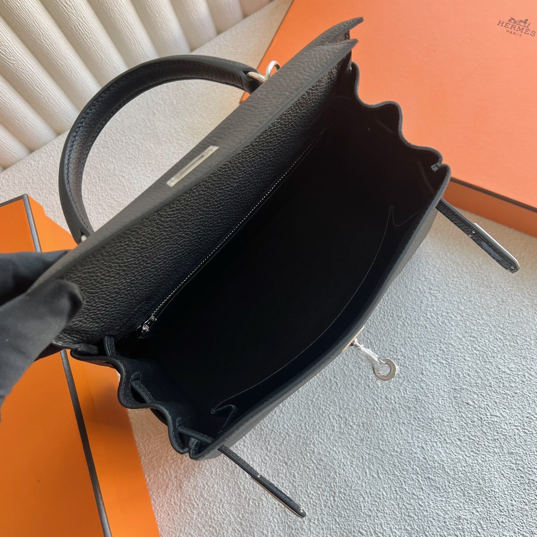 愛馬仕凱莉包泰國價格Hermès Kelly 25cm Togo 顏色CK89 Nior黑色銀色五金