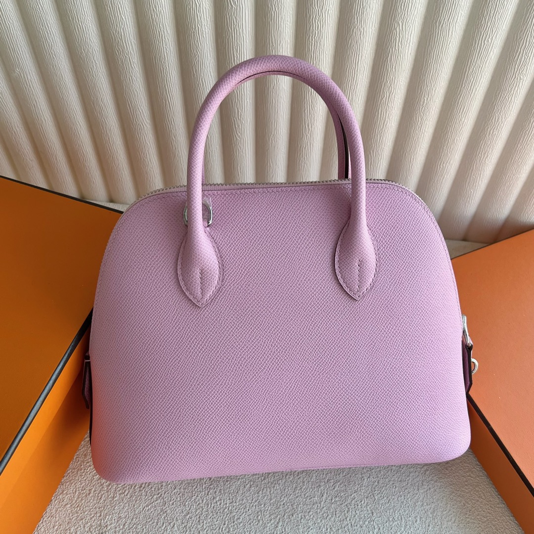 愛馬仕包包泰國旗艦店Hermès Bolide 25 Epsom Leather 顏色X9 Mauve Sylvestre錦葵紫銀色五金
