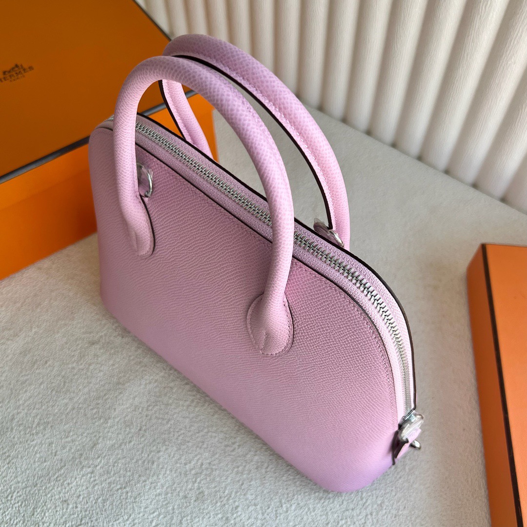 愛馬仕包包泰國旗艦店Hermès Bolide 25 Epsom Leather 顏色X9 Mauve Sylvestre錦葵紫銀色五金