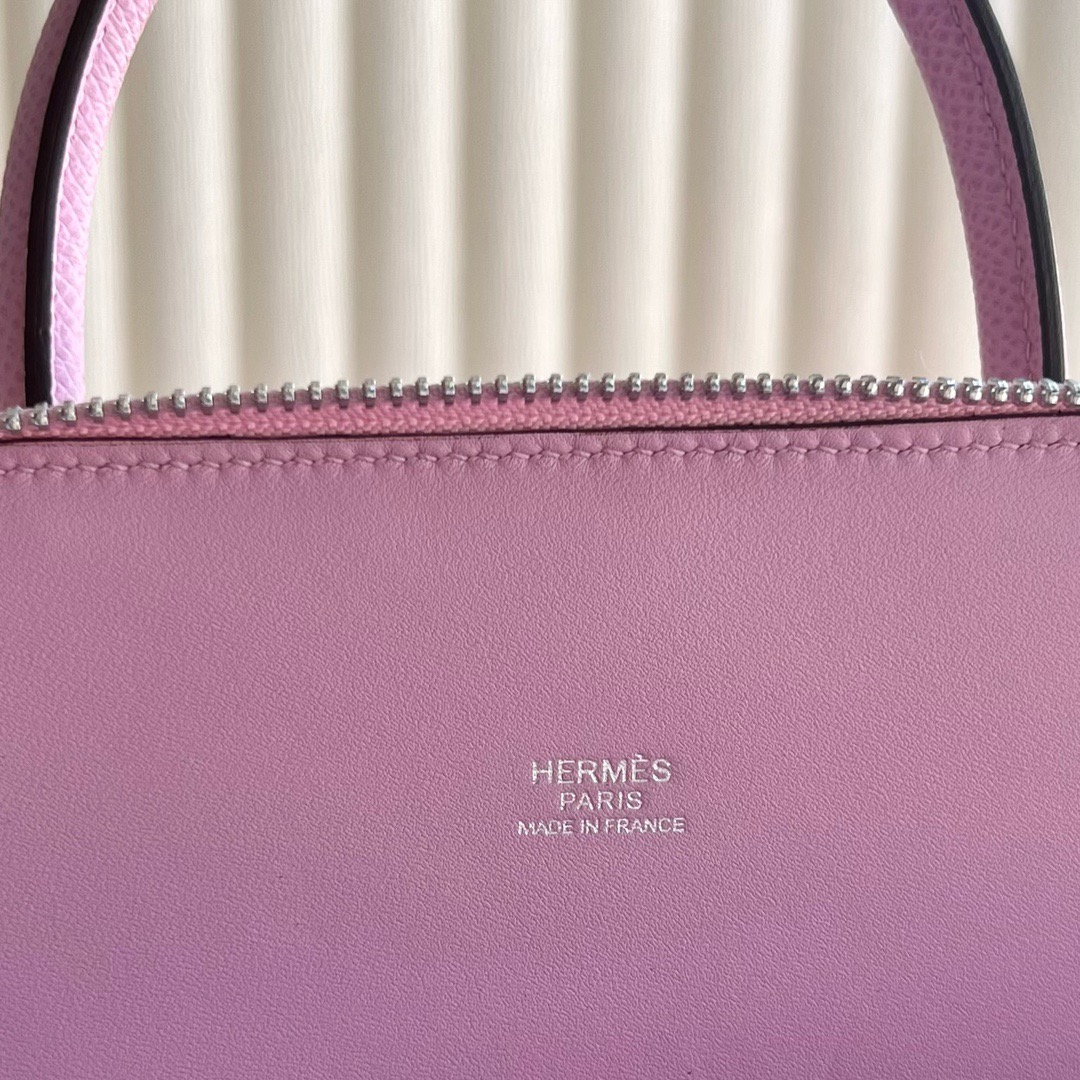 愛馬仕包包泰國旗艦店Hermès Bolide 25 Epsom Leather 顏色X9 Mauve Sylvestre錦葵紫銀色五金