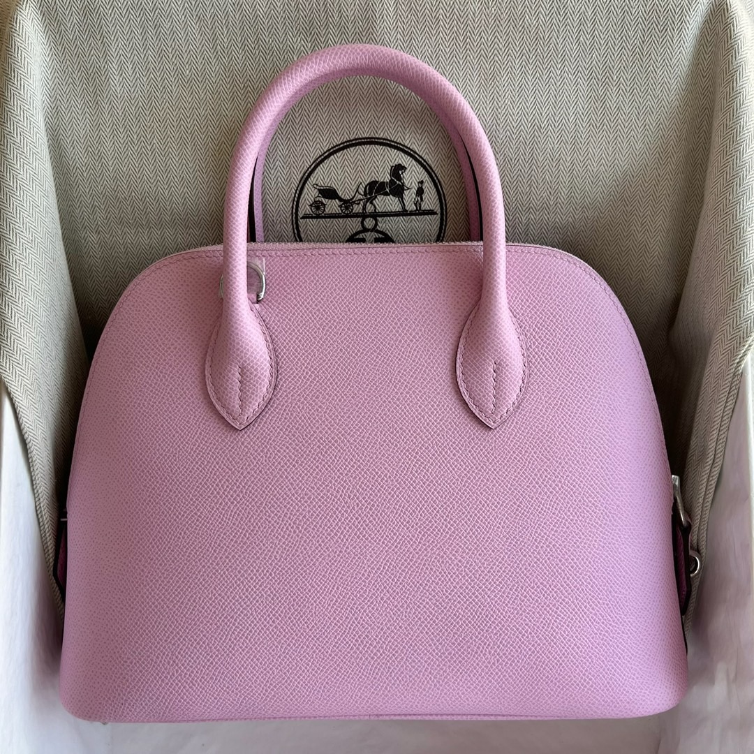 愛馬仕包包泰國旗艦店Hermès Bolide 25 Epsom Leather 顏色X9 Mauve Sylvestre錦葵紫銀色五金