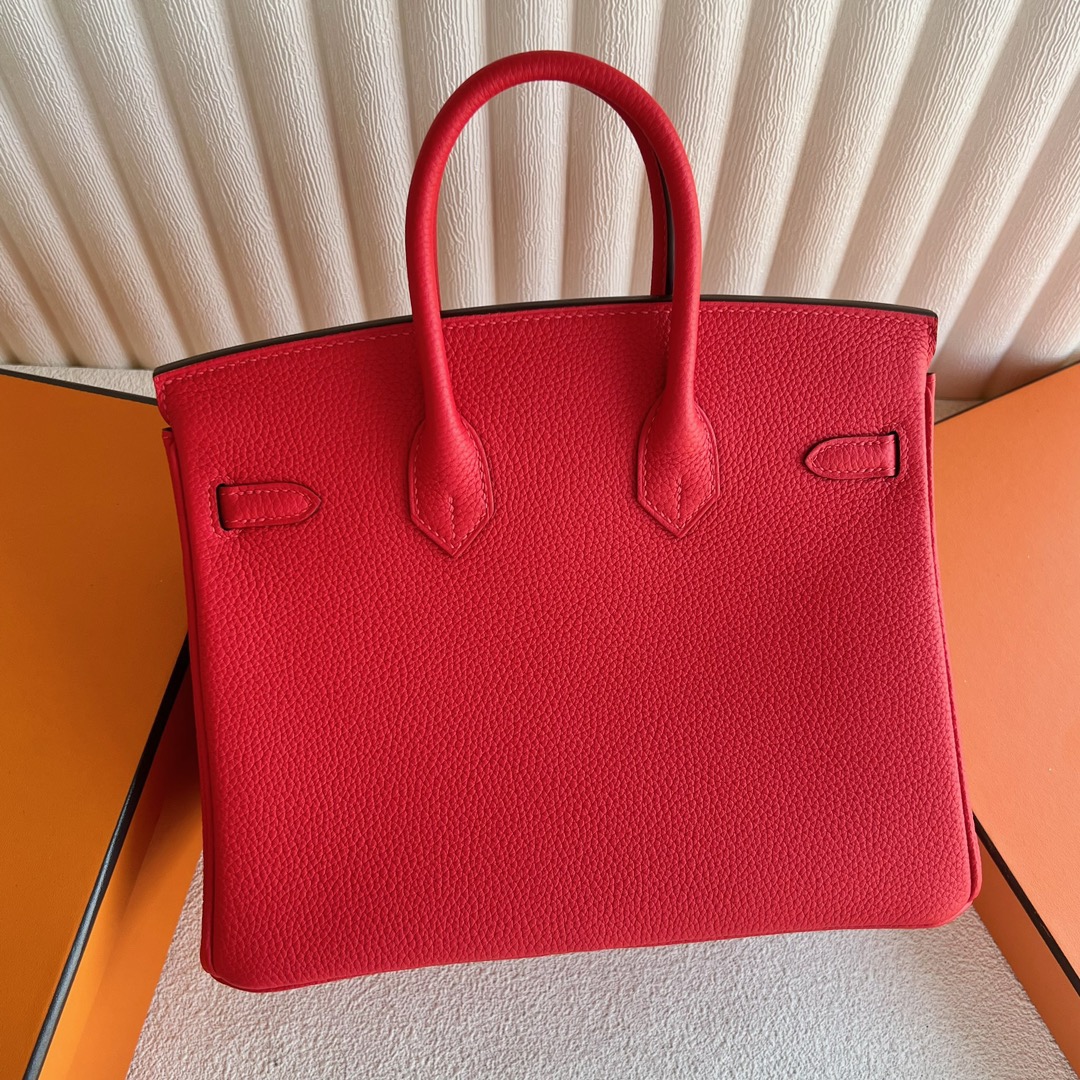 愛馬仕包包旗艦店入口 Hermès Birkin 25 Togo Leather Color S3 Rouge coeur心紅色金色五金