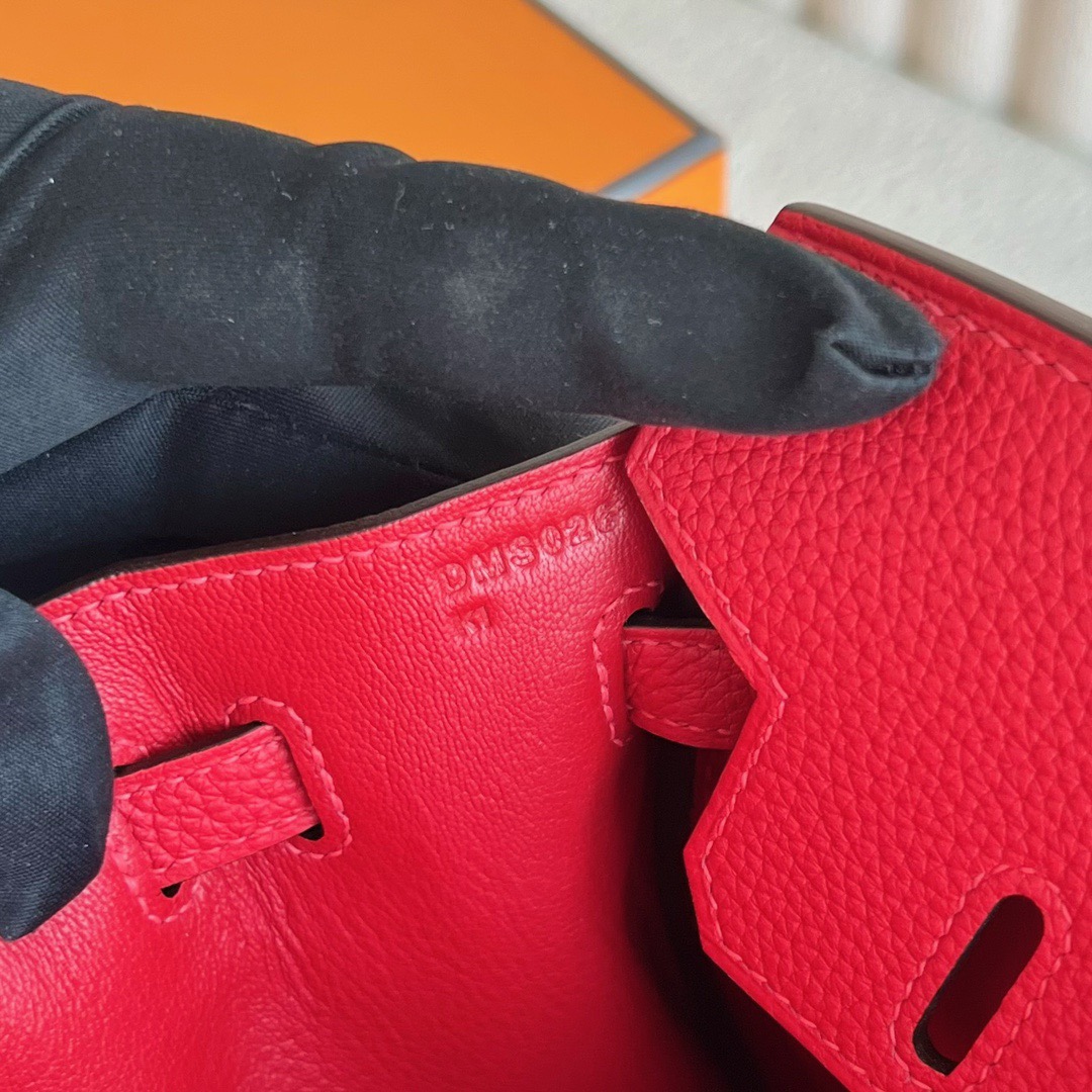 愛馬仕包包旗艦店入口 Hermès Birkin 25 Togo Leather Color S3 Rouge coeur心紅色金色五金