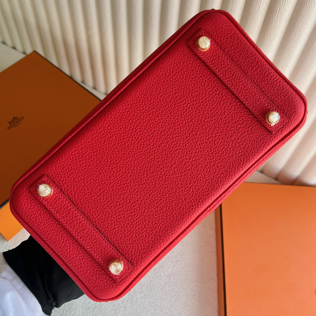 愛馬仕包包旗艦店入口 Hermès Birkin 25 Togo Leather Color S3 Rouge coeur心紅色金色五金