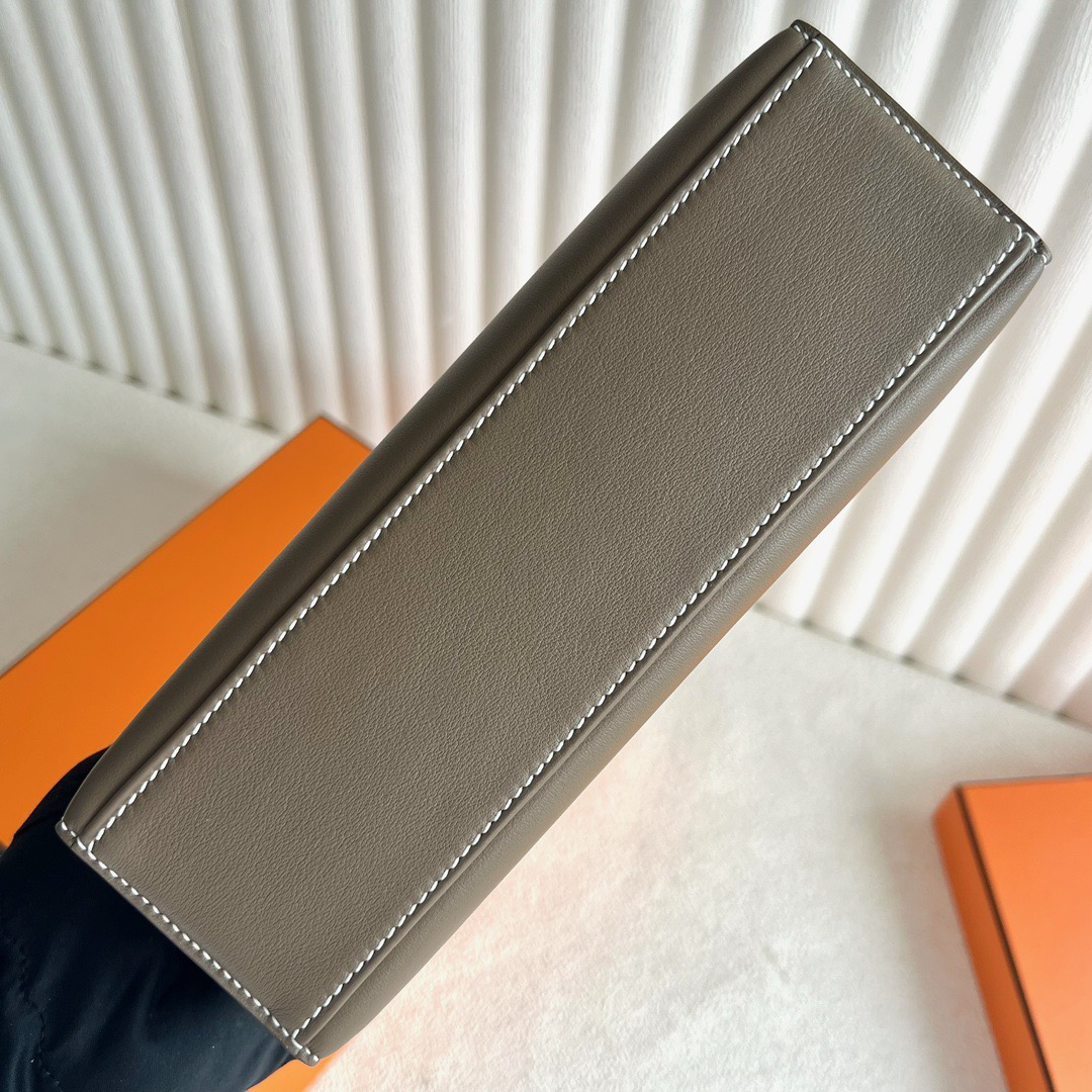 愛馬仕泰國王權免稅店 Hermès Mini Kelly Pochette Swift Leather 大象灰 金色五金