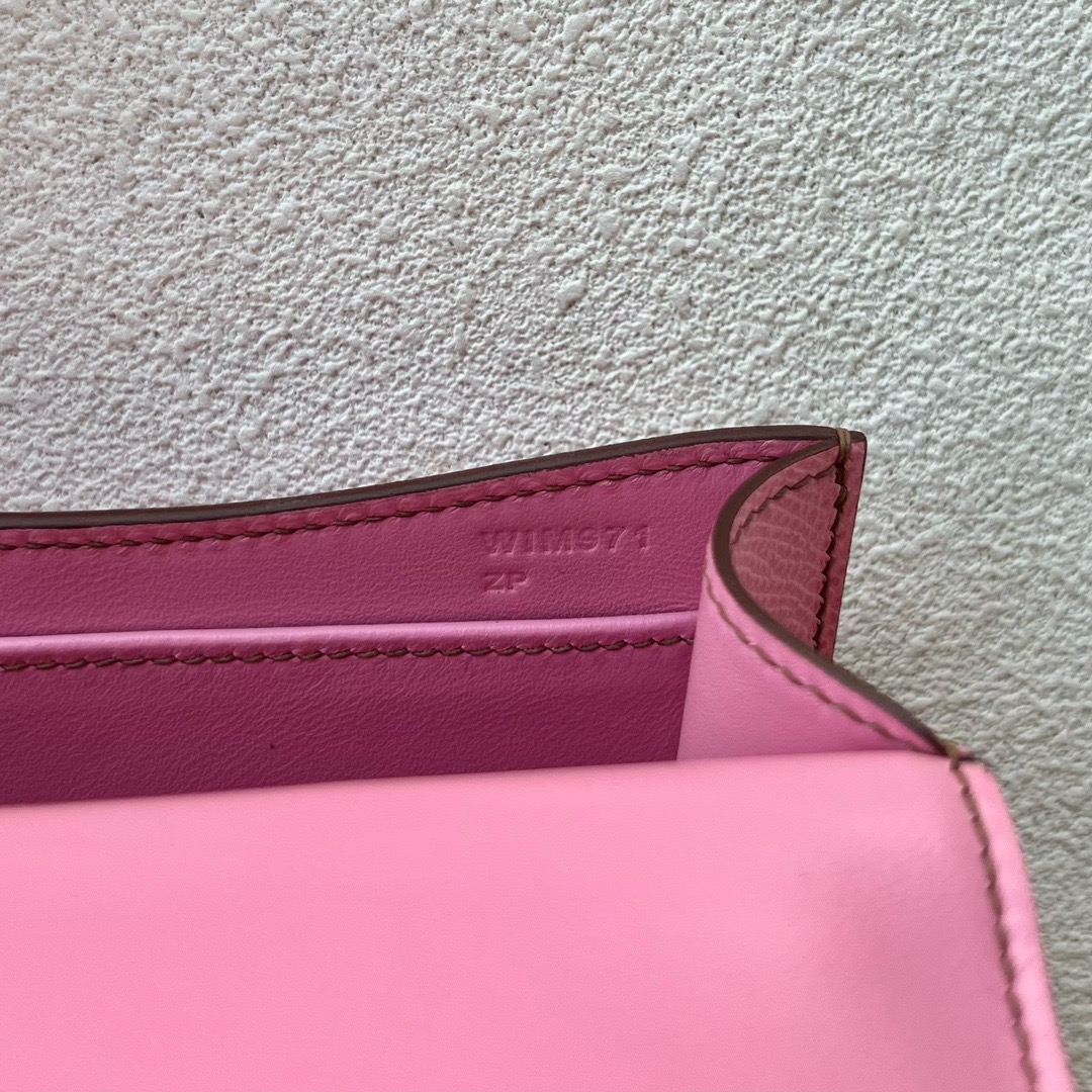 愛馬仕香港太古廣場專門店 Hermès Constance Mini 14 Epsom 5P Bubblegum Pink 樱花粉 銀色五金