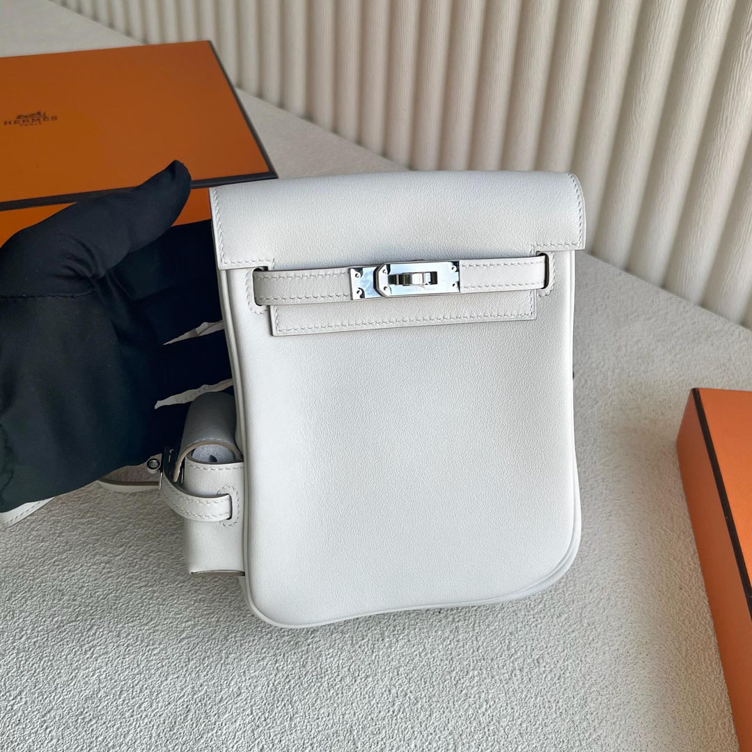 愛馬仕小背包多少錢價格Hermès Kelly Jump Swift M4 Gris Pale奶灰色銀色五金
