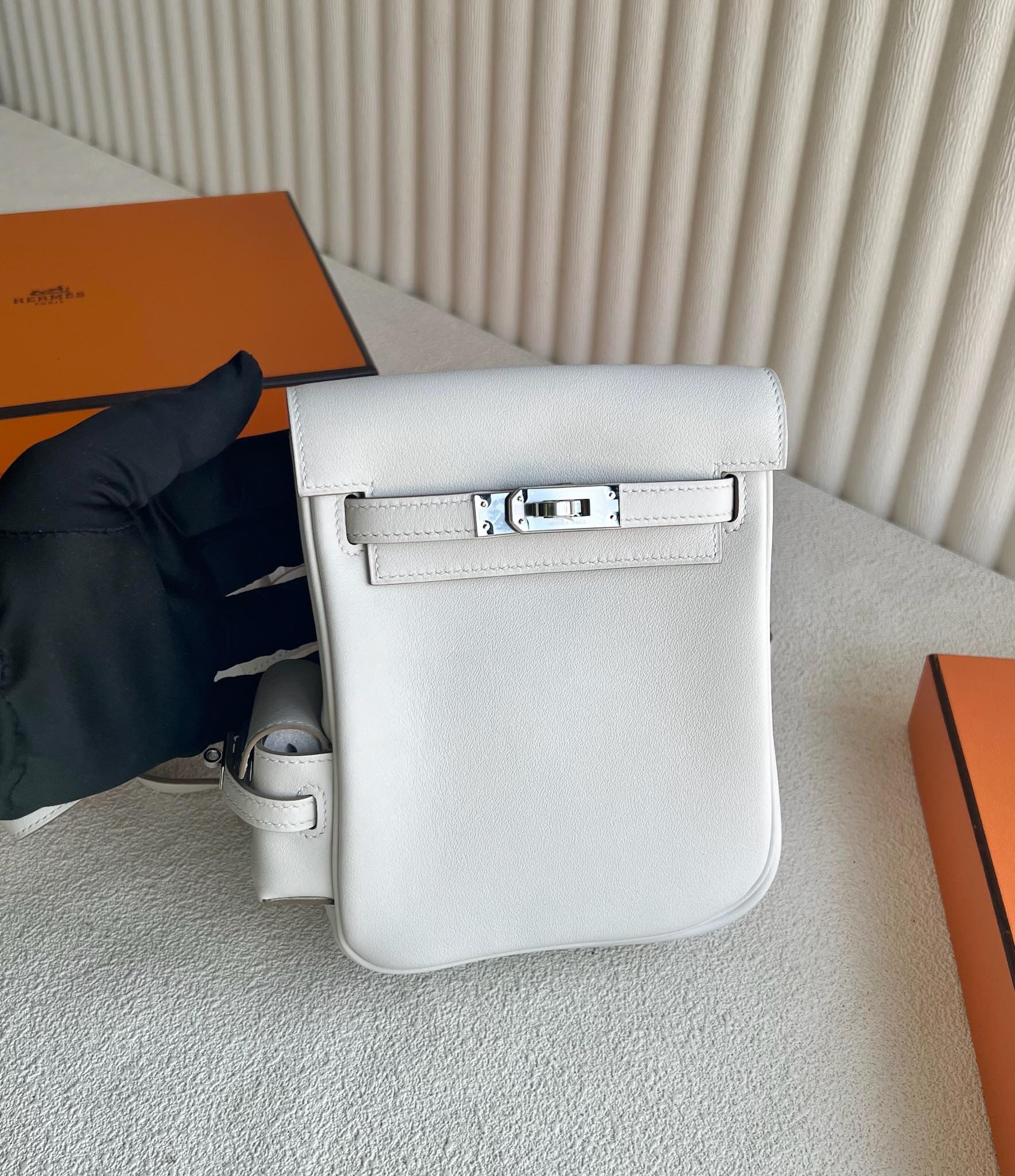 愛馬仕小背包多少錢價格Hermès Kelly Jump Swift M4 Gris Pale奶灰色銀色五金