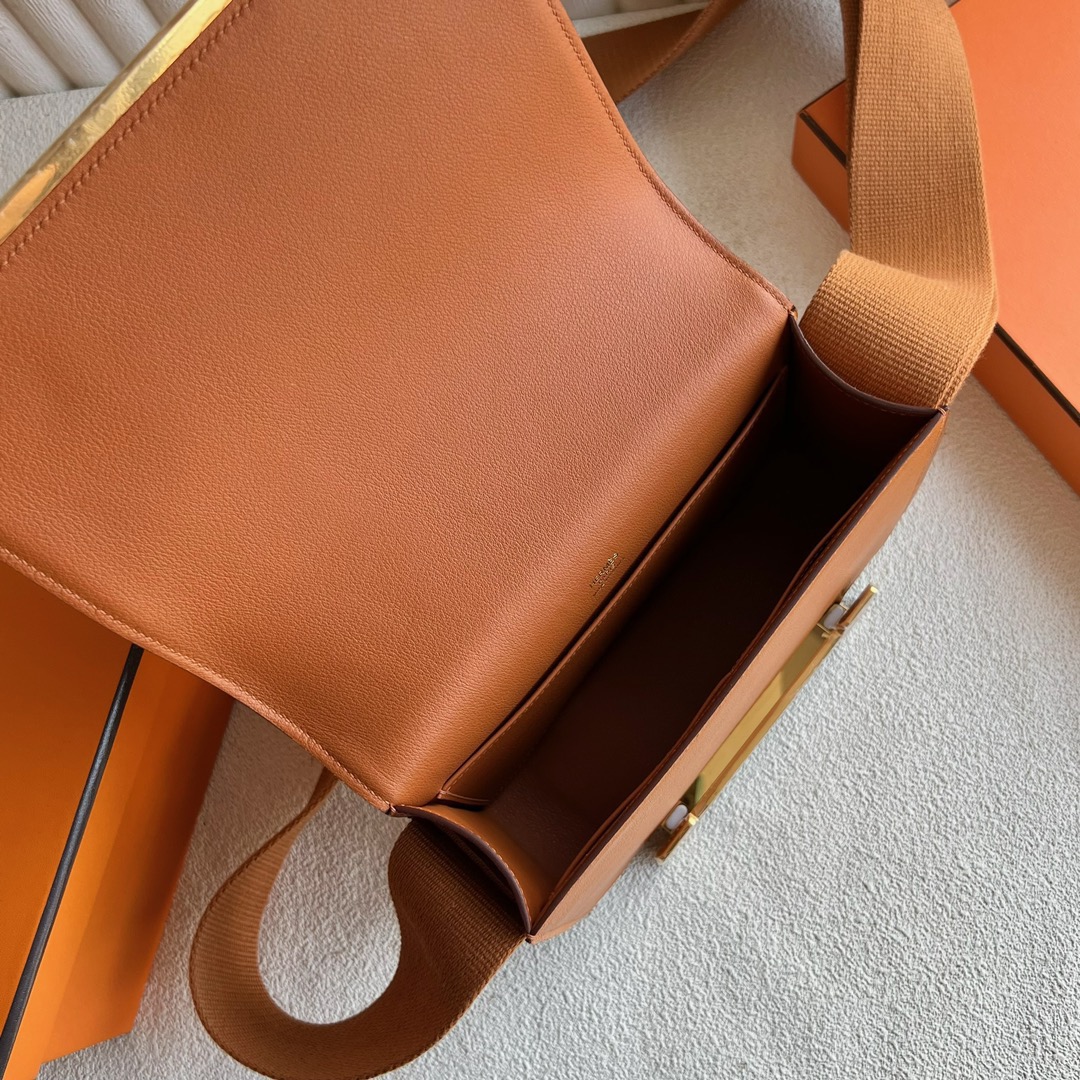 愛馬仕木屐包價格Hermès Geta 20 Bag 山羊皮顏色金棕色金色五金