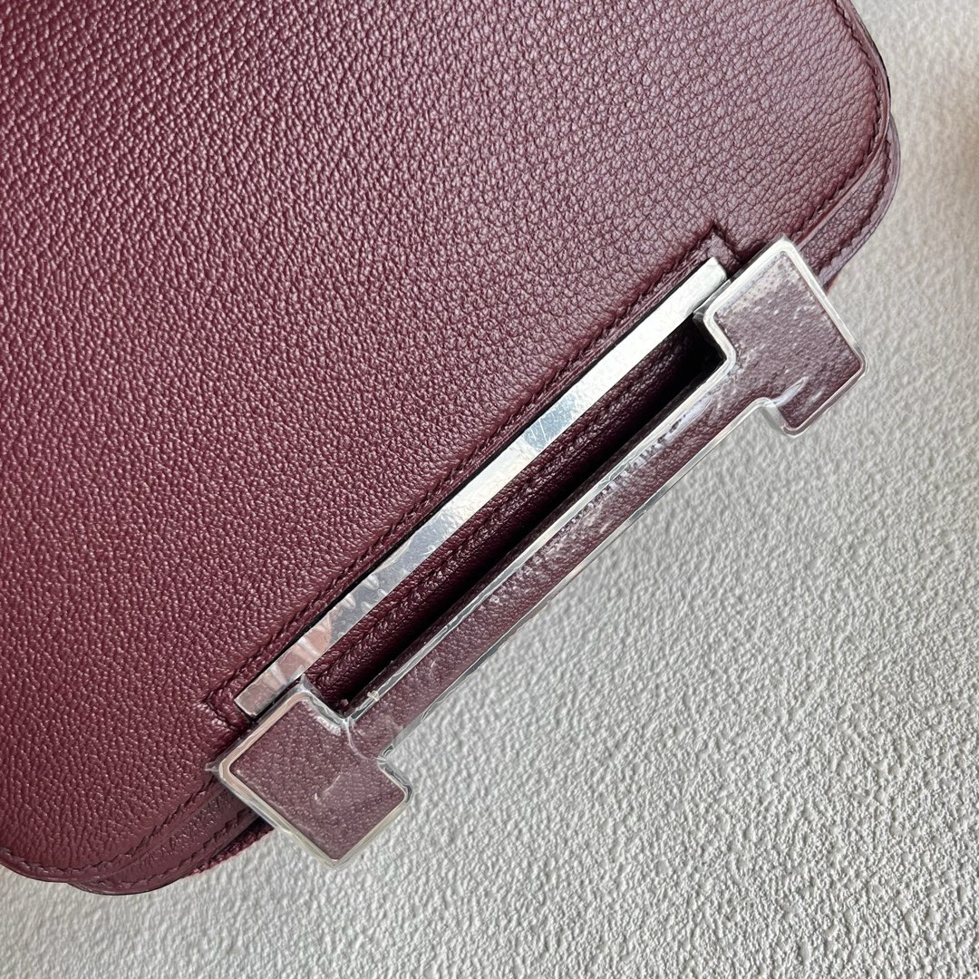 愛馬仕木屐包圖片 Hermès Geta 20cm 山羊皮顏色CK55 Rouge H愛馬仕紅 銀色五金