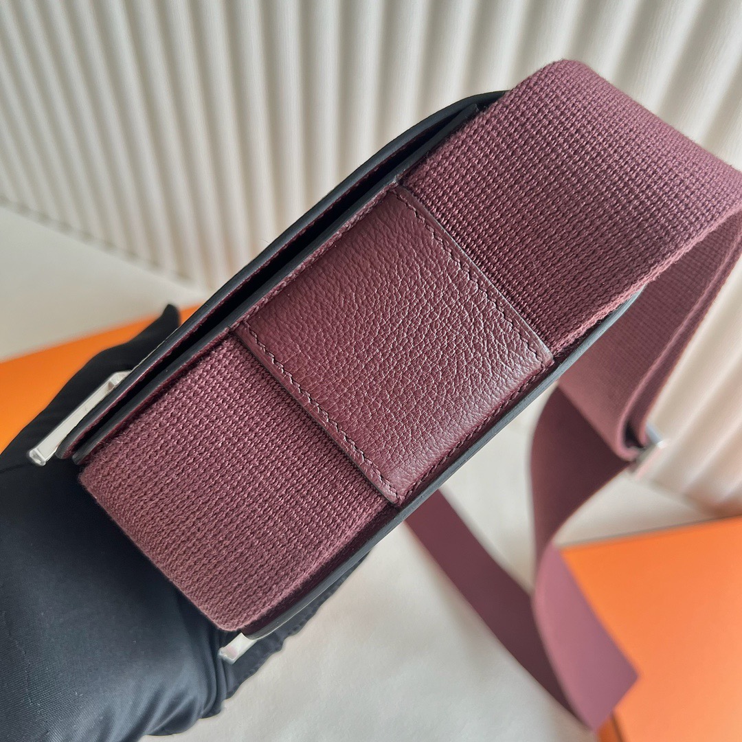愛馬仕木屐包圖片 Hermès Geta 20cm 山羊皮顏色CK55 Rouge H愛馬仕紅 銀色五金