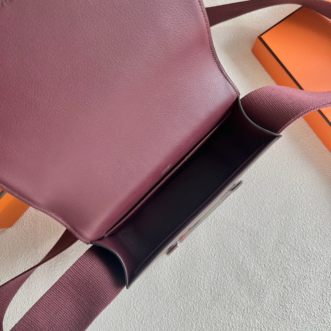 愛馬仕木屐包圖片 Hermès Geta 20cm 山羊皮顏色CK55 Rouge H愛馬仕紅 銀色五金