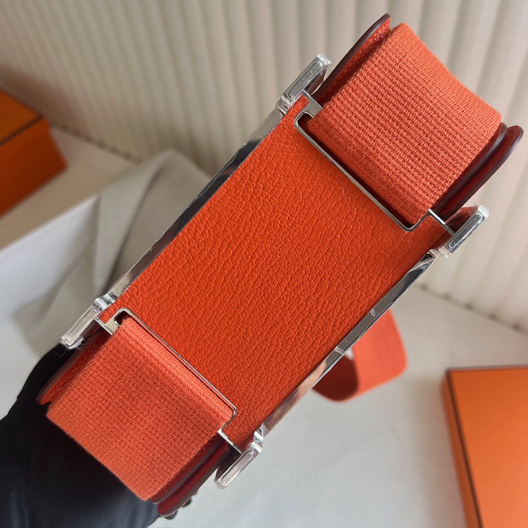 愛馬仕木屐包多少錢一隻Hermès Geta 20cm 山羊皮顏色9J Feu火焰橙 銀色五金