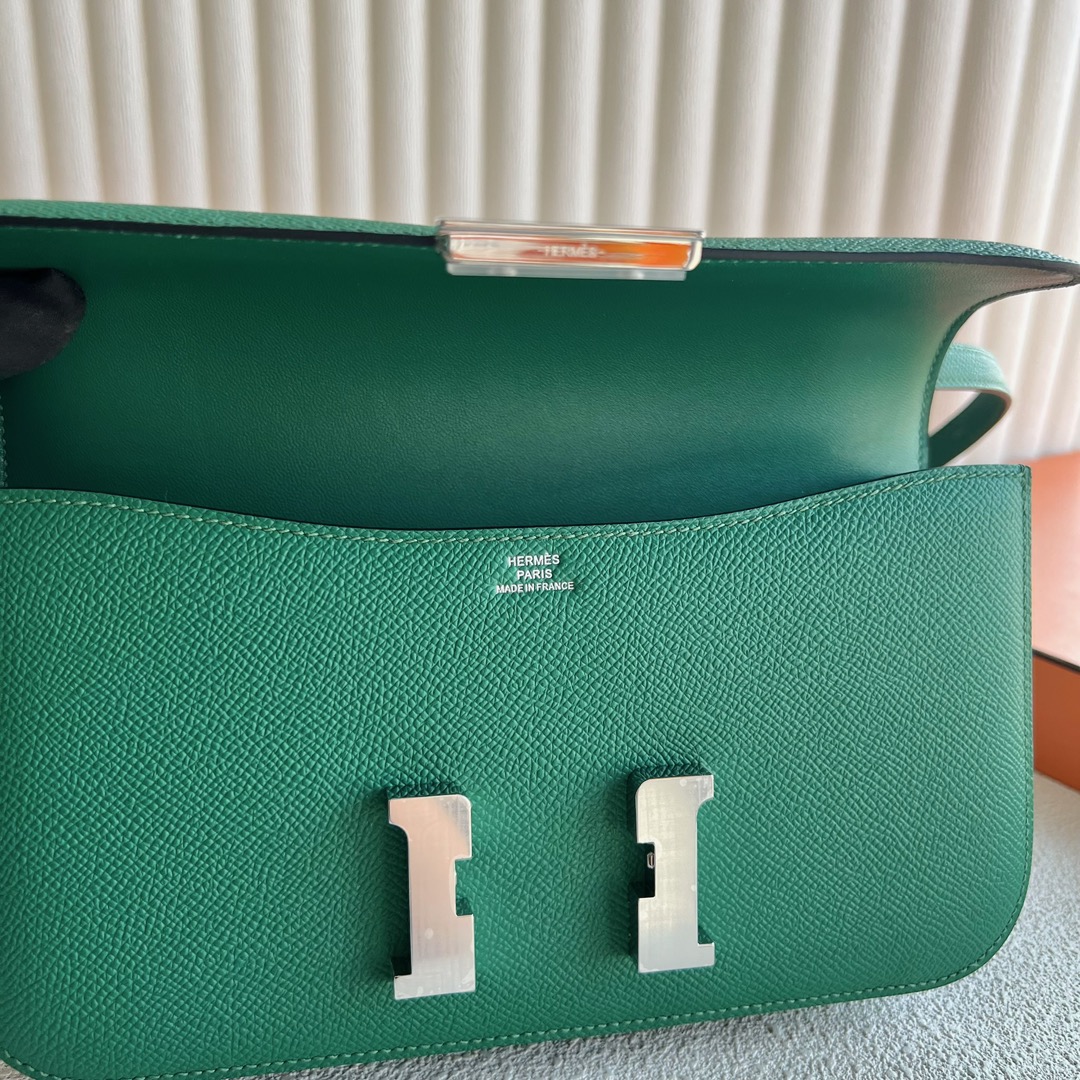 愛馬仕空姐包價格 Hermès Constance Elan 23 Mirror Style Epsom U4 Vert Vertigo 絲絨綠銀色五金-Qatar Kuwait Hermes Birkin Kelly Lindy bag 愛馬仕空姐包價格 Hermès Constance Elan 23 Mirror Style Epsom U4 Vert Vertigo 絲絨綠銀色五金