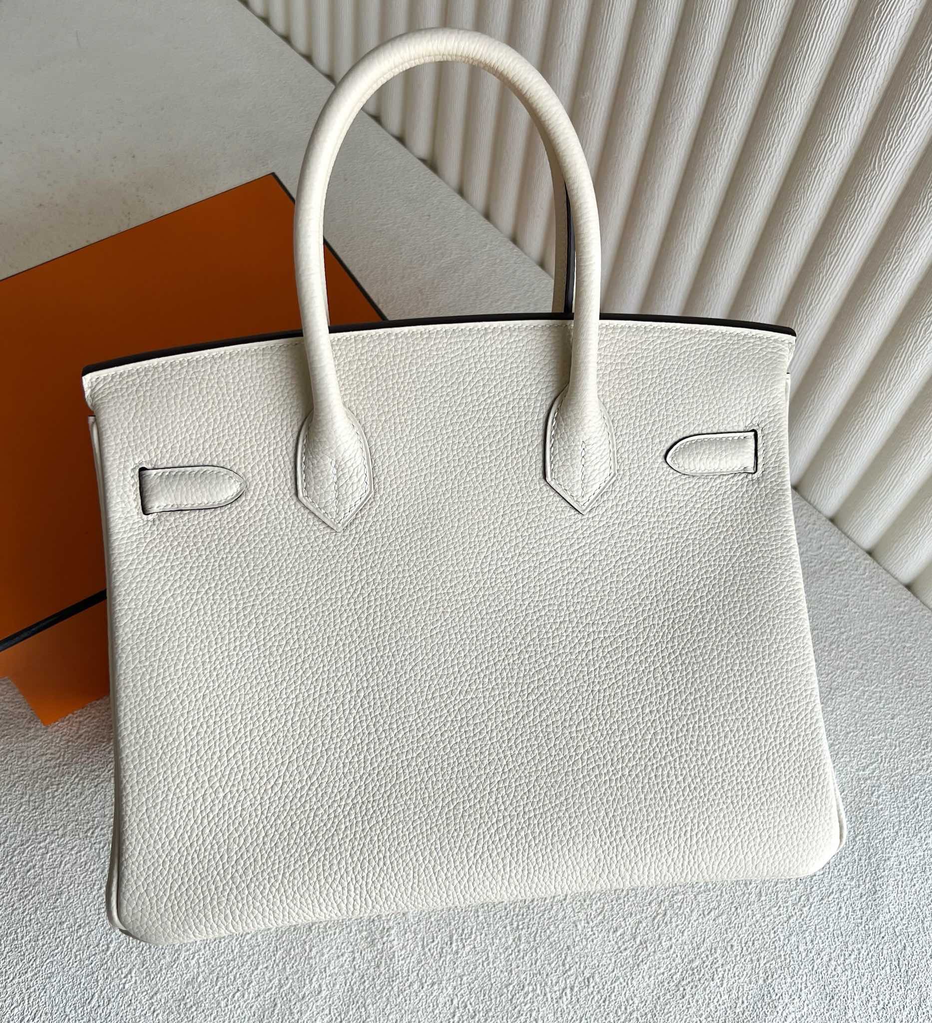 愛馬仕鉑金包多少錢一隻Hermès Birkin 30 Togo Leather 顏色I2 Nata 奶油白 金色五金