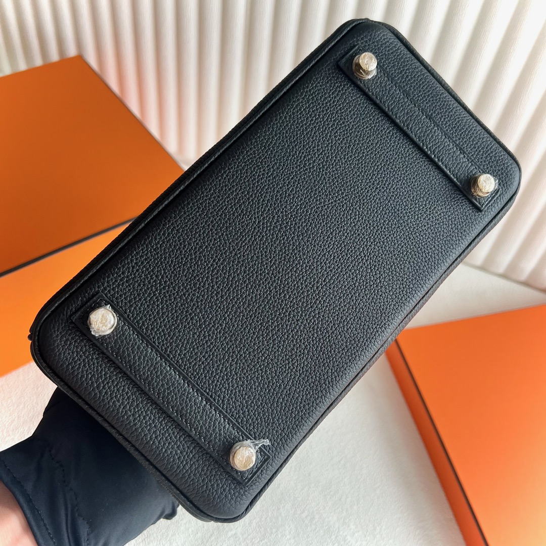 愛馬仕鉑金包25寸圖片 Hermès Birkin 25 Touch Togo/亮面美洲鱷魚皮Noir黑色金色五金