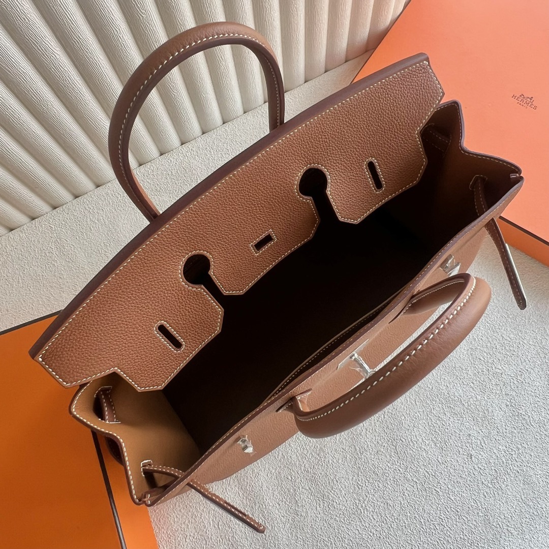 愛馬仕鉑金包35寸專櫃價格Hermès Birkin 35 Togo Leather CK37 Gold金棕色 銀色五金