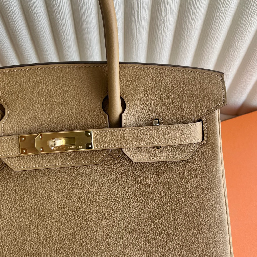 愛馬仕鉑金包30寸專櫃價格 Hermès Birkin 30 Togo Color 4B Biscuit 饼干色 金色五金