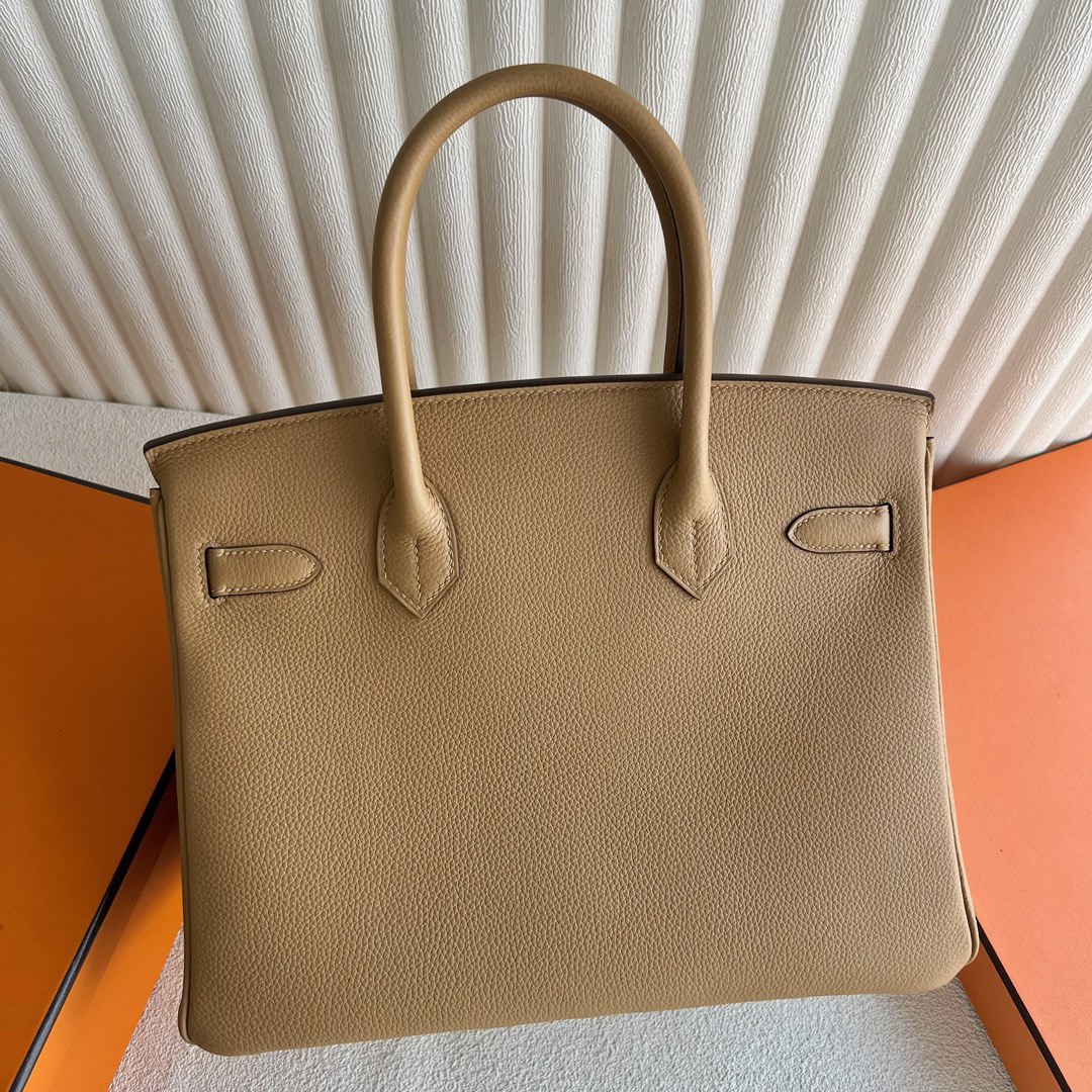 愛馬仕鉑金包30寸專櫃價格 Hermès Birkin 30 Togo Color 4B Biscuit 饼干色 金色五金