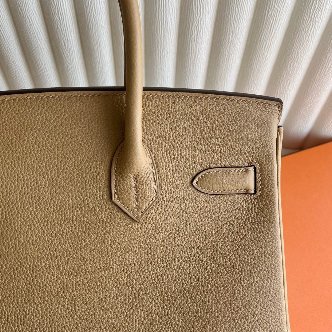 愛馬仕鉑金包30寸專櫃價格 Hermès Birkin 30 Togo Color 4B Biscuit 饼干色 金色五金