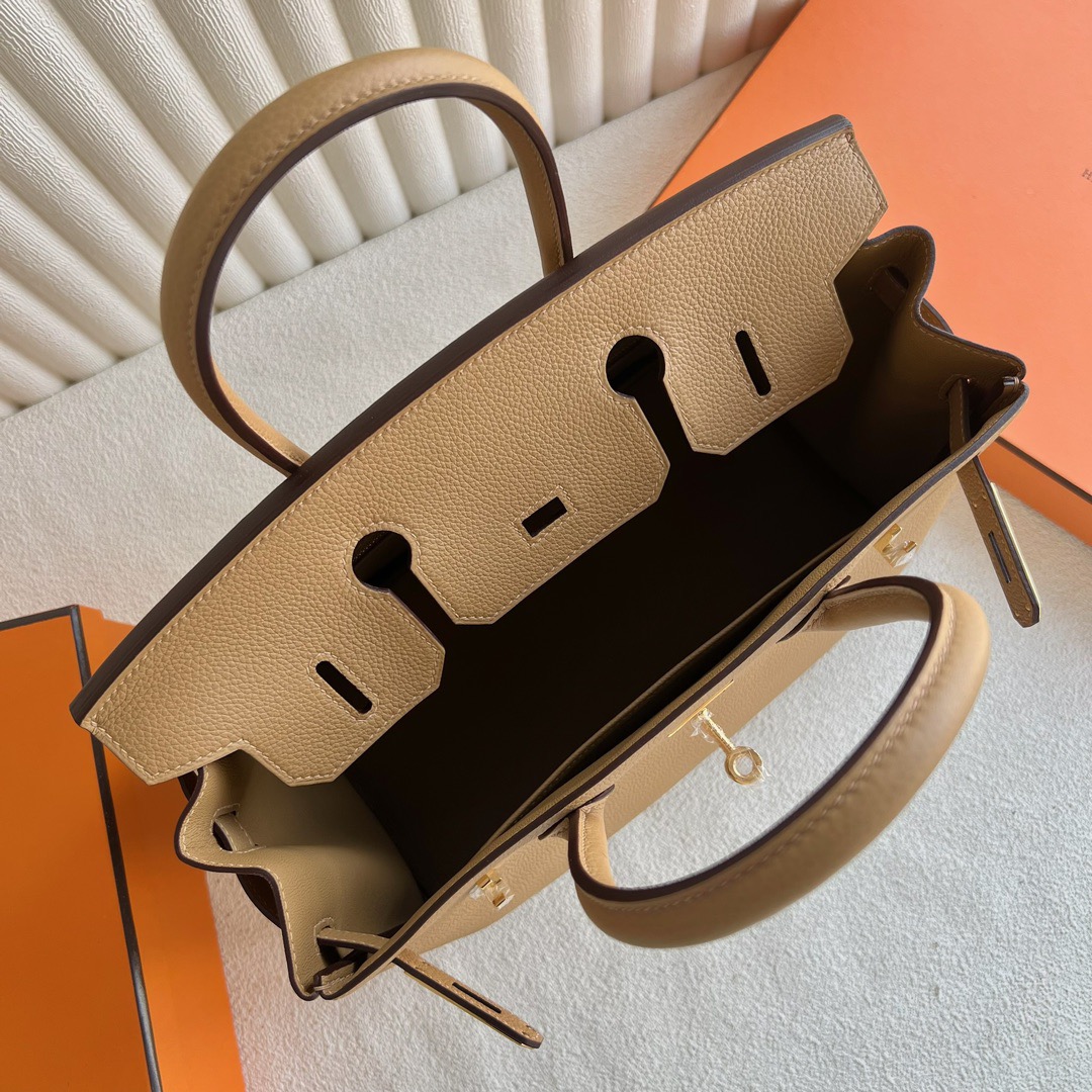 愛馬仕鉑金包30寸專櫃價格 Hermès Birkin 30 Togo Color 4B Biscuit 饼干色 金色五金