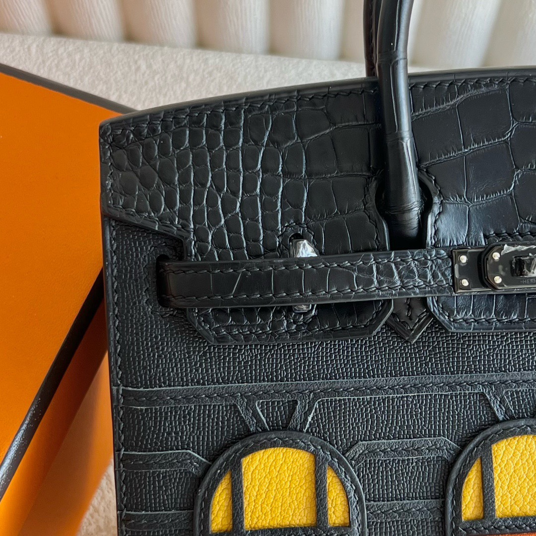 愛馬仕午夜啞光黑色鱷魚皮小房子包多少錢 Hermes Birkin 20 Sellier Faubourg 特別版限量款