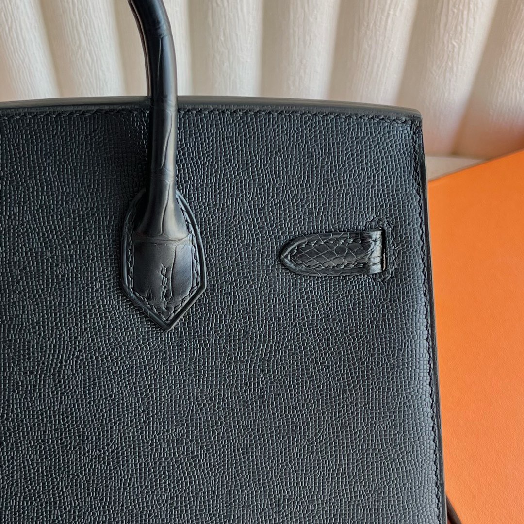 愛馬仕午夜啞光黑色鱷魚皮小房子包多少錢 Hermes Birkin 20 Sellier Faubourg 特別版限量款