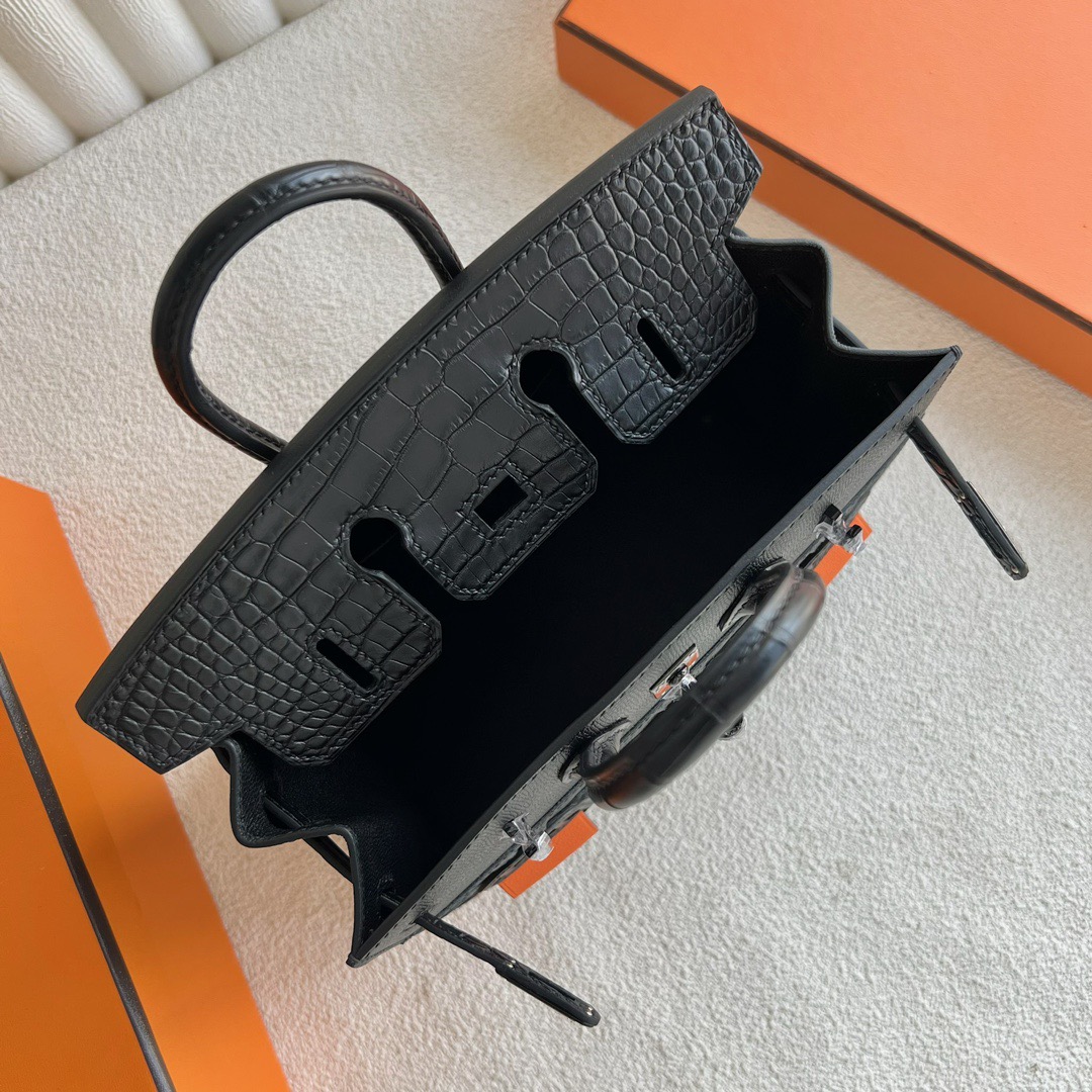 愛馬仕午夜啞光黑色鱷魚皮小房子包多少錢 Hermes Birkin 20 Sellier Faubourg 特別版限量款