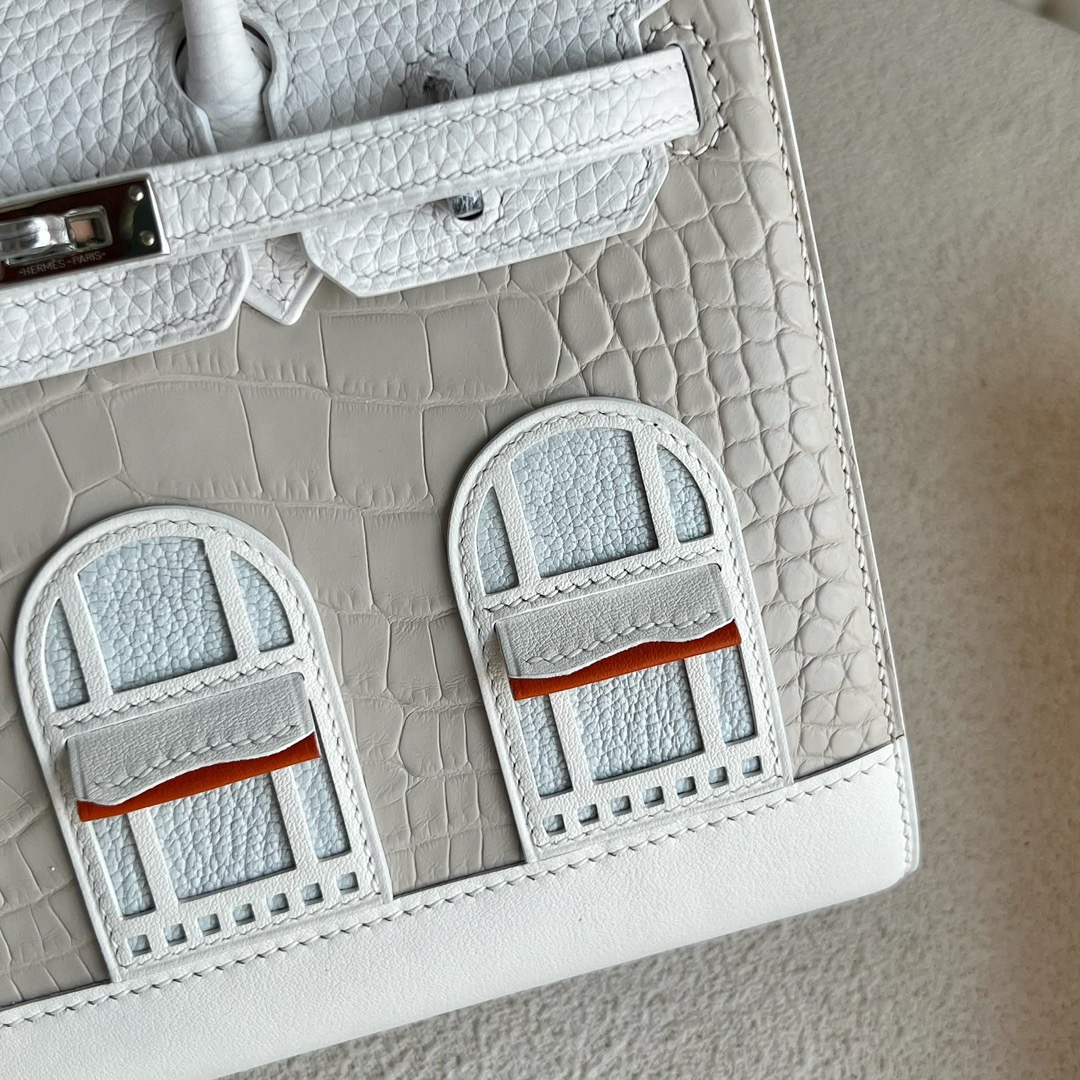 愛馬仕初雪白色啞光白色鱷魚皮小房子包多少錢 愛馬仕限量款 Hermes Birkin 20 Sellier Faubourg