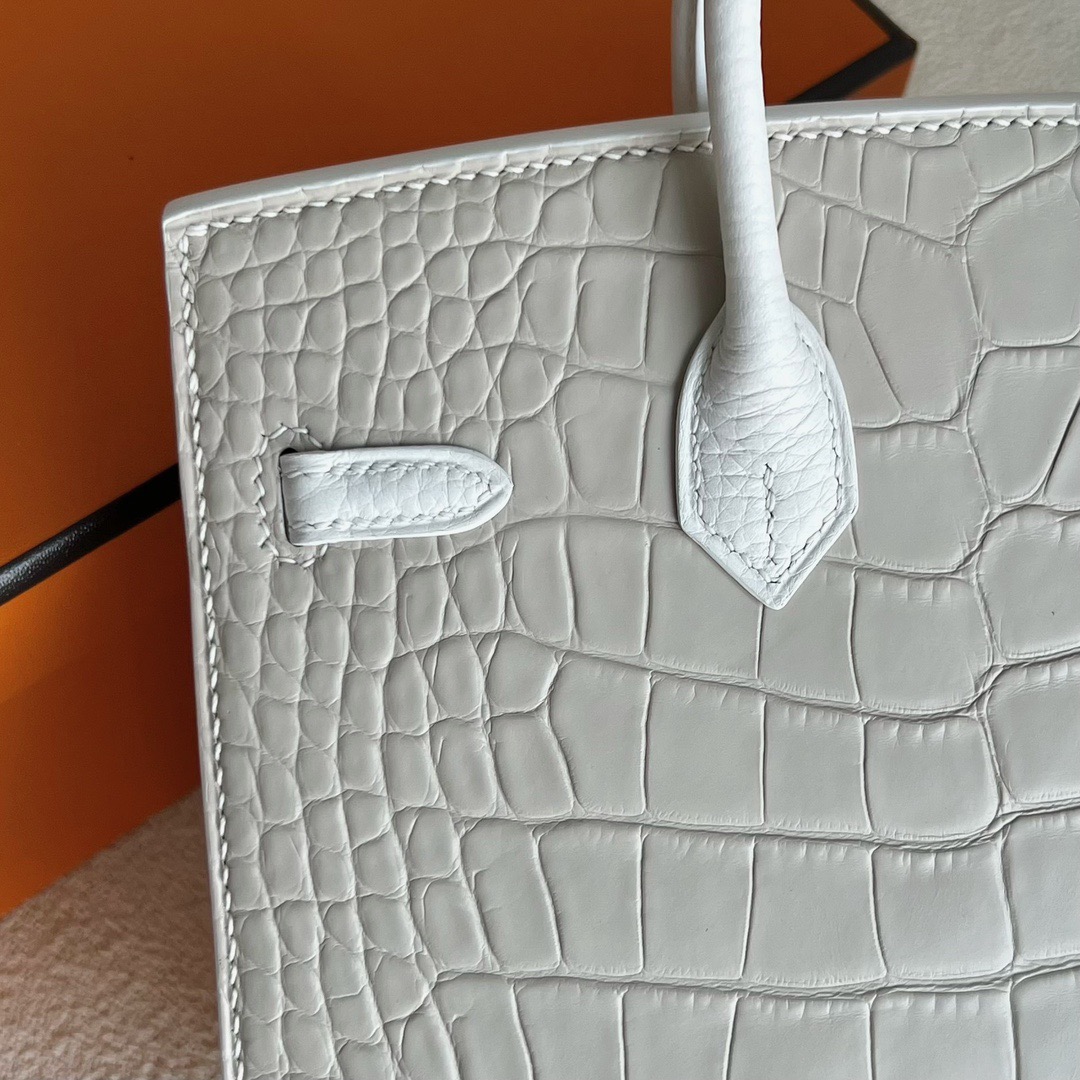 愛馬仕初雪白色啞光白色鱷魚皮小房子包多少錢 愛馬仕限量款 Hermes Birkin 20 Sellier Faubourg