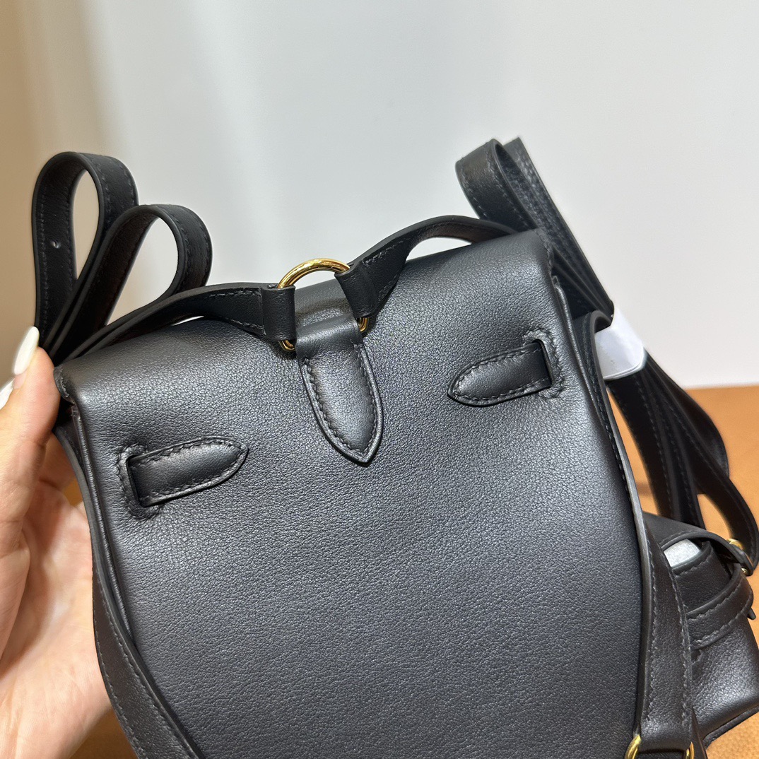愛馬仕小背包多少錢Hermès Kelly Jump Swift Leather Nior 黑色金色五金