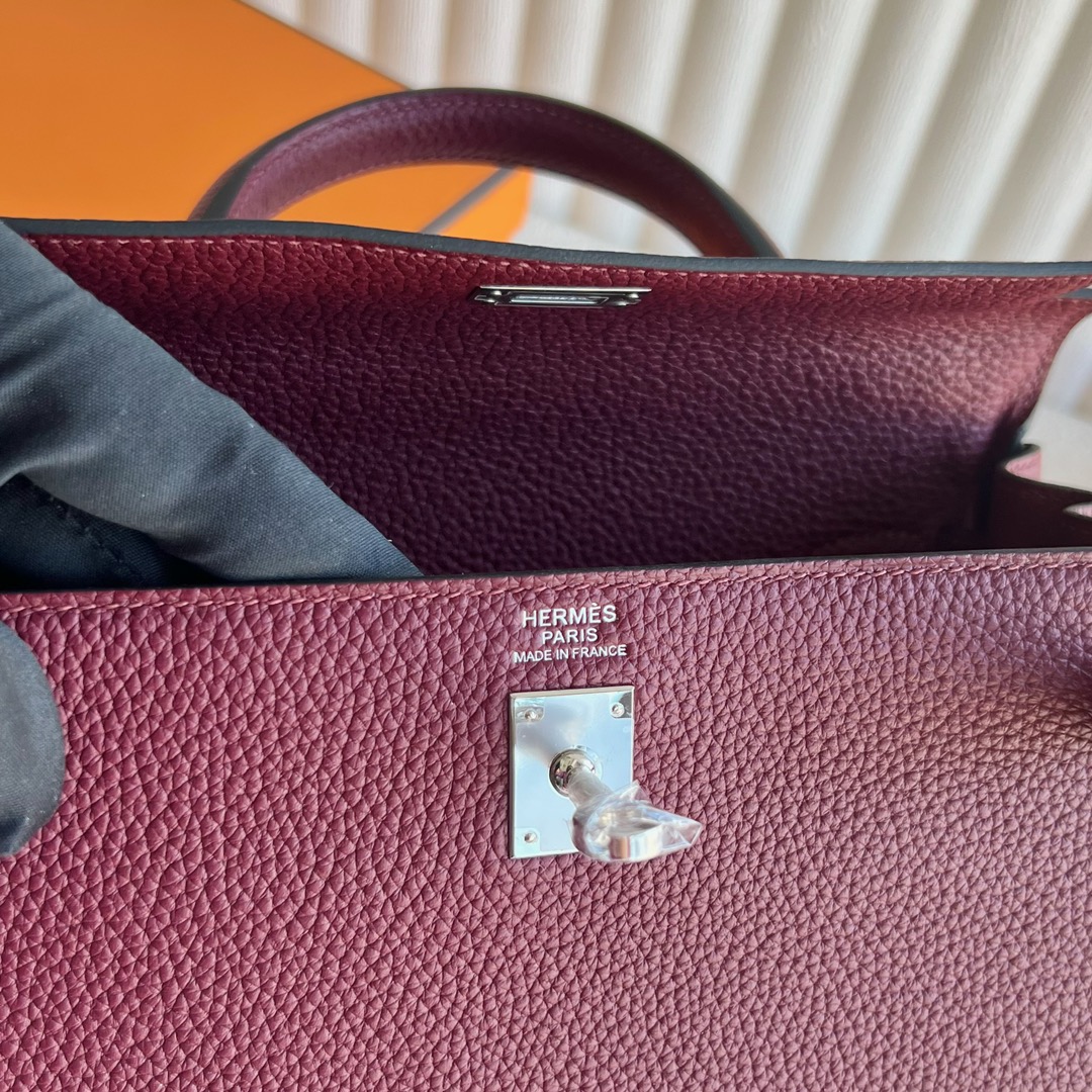 愛馬仕凱莉包25價格Hermès Kelly 25 Togo Leather CK55 Rouge H愛馬仕紅銀色五金