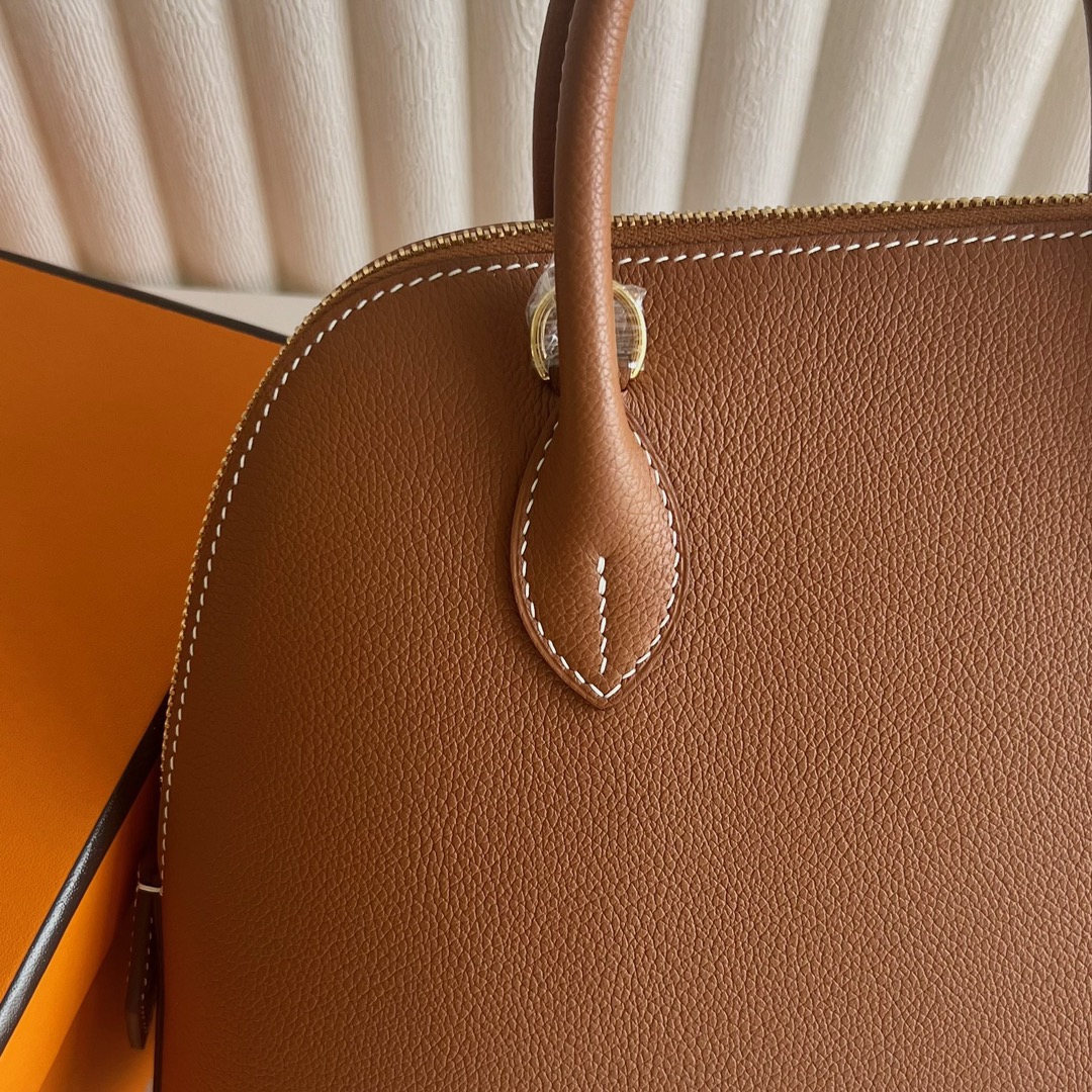 愛馬仕保齡球包 Hermès Bolide 25 Evercolor Leather Gold 金棕色 金色五金