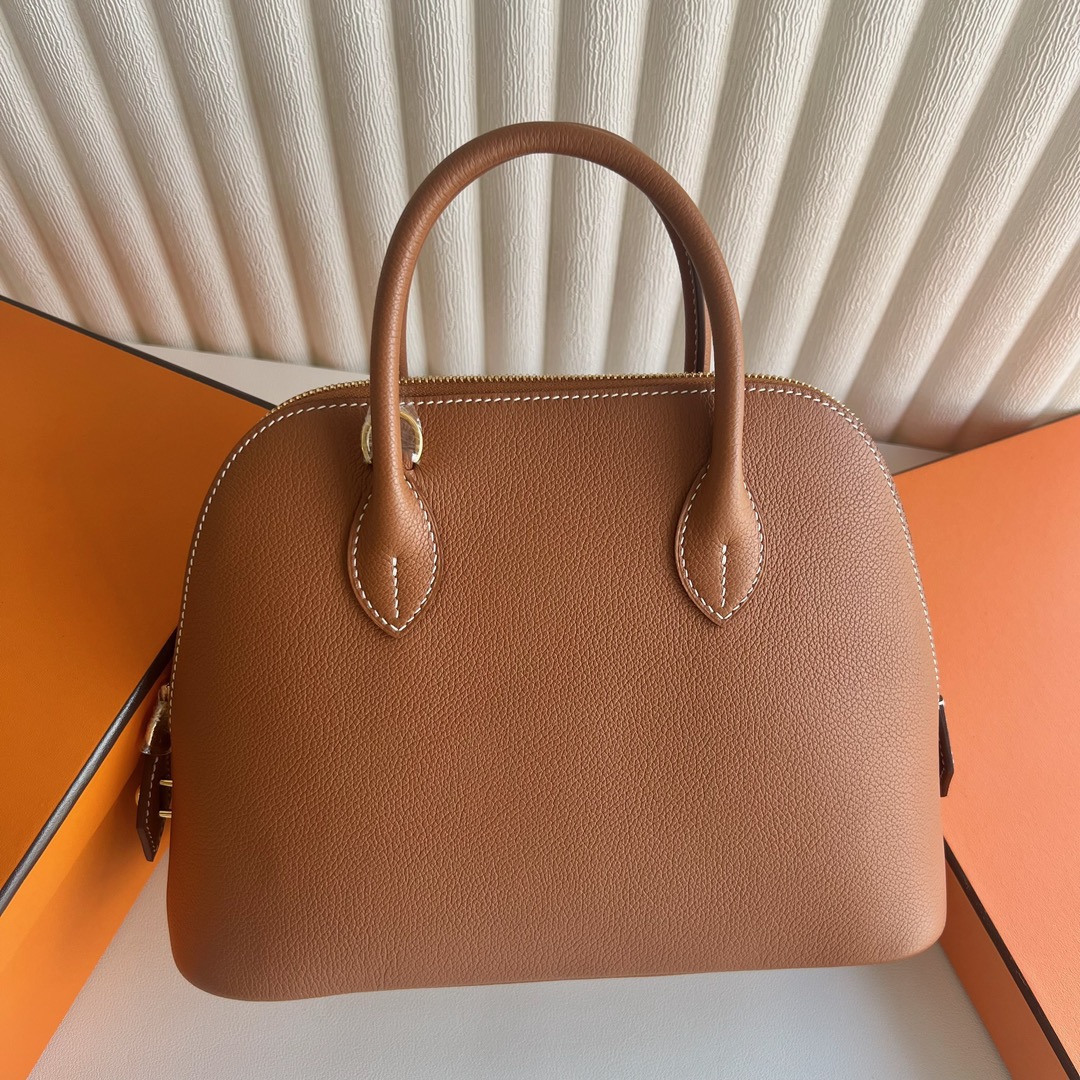 愛馬仕保齡球包 Hermès Bolide 25 Evercolor Leather Gold 金棕色 金色五金