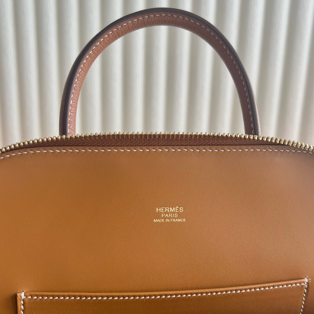 愛馬仕保齡球包 Hermès Bolide 25 Evercolor Leather Gold 金棕色 金色五金