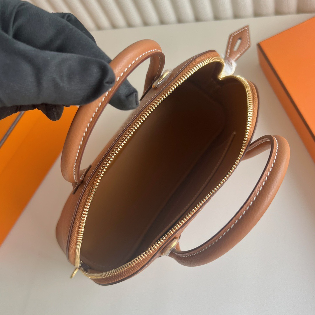 愛馬仕保齡球包 Hermès Bolide 25 Evercolor Leather Gold 金棕色 金色五金