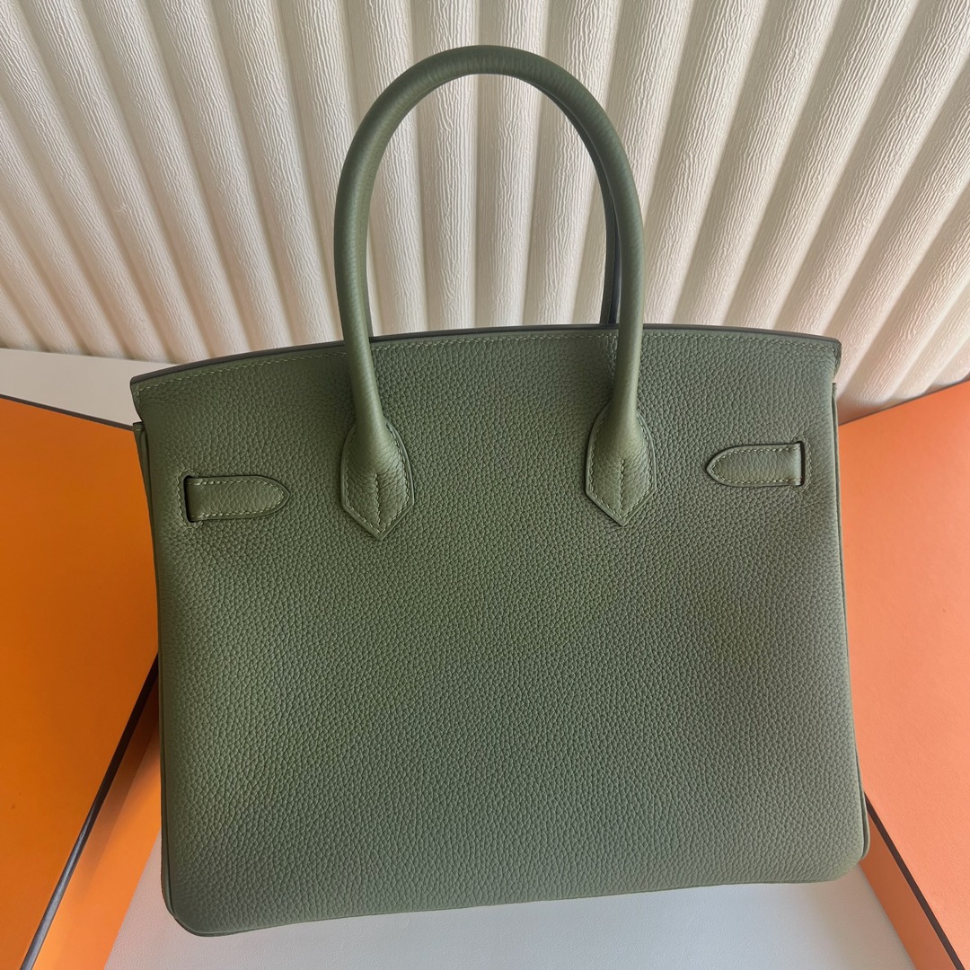 愛馬仕铂金包最便宜多少錢 Hermès Birkin 30 Togo Leather V6 Canopée 林冠綠