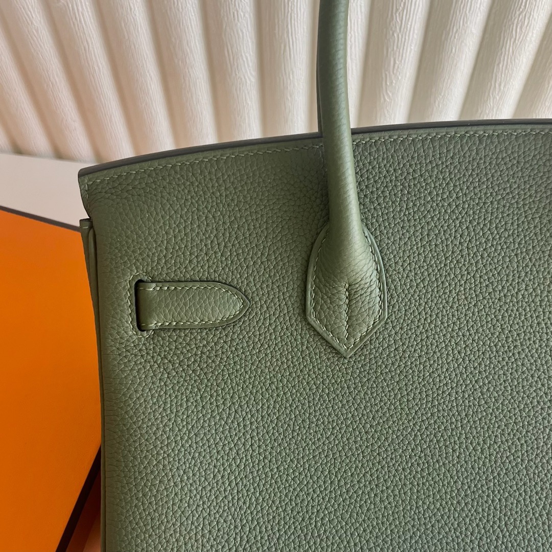 愛馬仕铂金包最便宜多少錢 Hermès Birkin 30 Togo Leather V6 Canopée 林冠綠