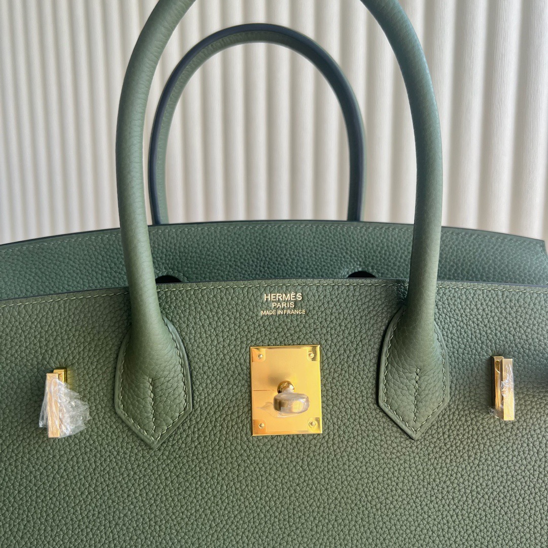 愛馬仕铂金包最便宜多少錢 Hermès Birkin 30 Togo Leather V6 Canopée 林冠綠