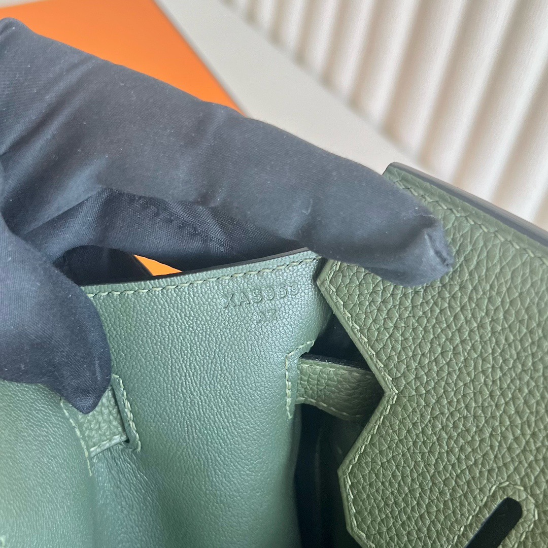 愛馬仕铂金包最便宜多少錢 Hermès Birkin 30 Togo Leather V6 Canopée 林冠綠