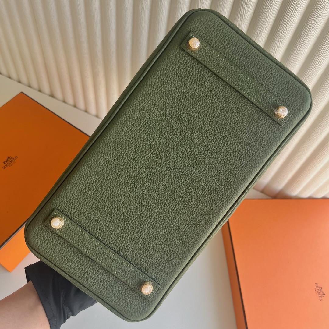 愛馬仕铂金包最便宜多少錢 Hermès Birkin 30 Togo Leather V6 Canopée 林冠綠