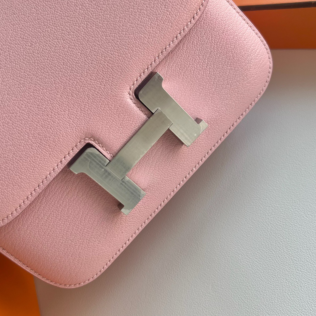 愛馬仕空姐包價格排名 Hermès Constance 18 山羊皮 Rose Sakura新粉色櫻花粉銀色五金