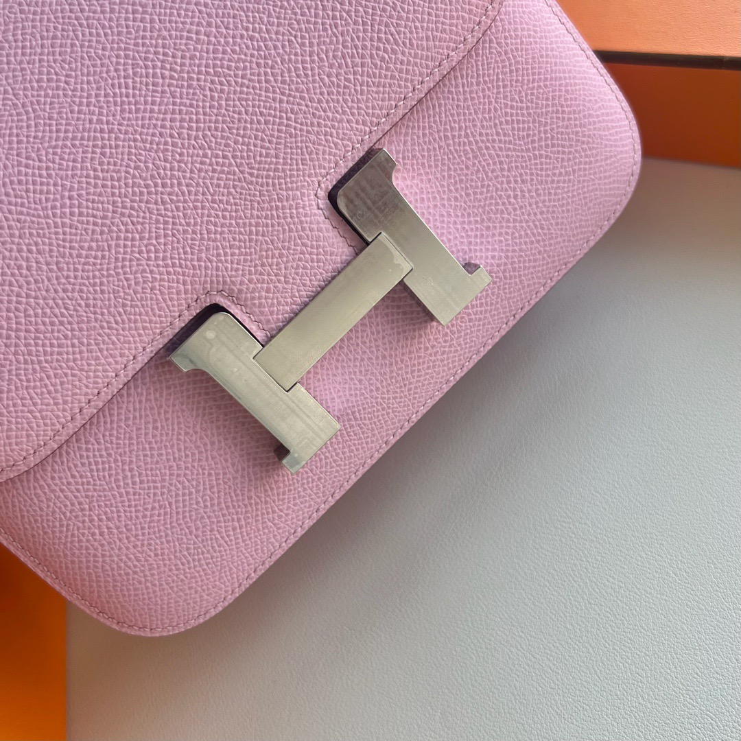 愛馬仕康康包圖片Hermès Constance 18 Epsom Leather X9 Mauve Sylvestre 錦葵紫銀色五金