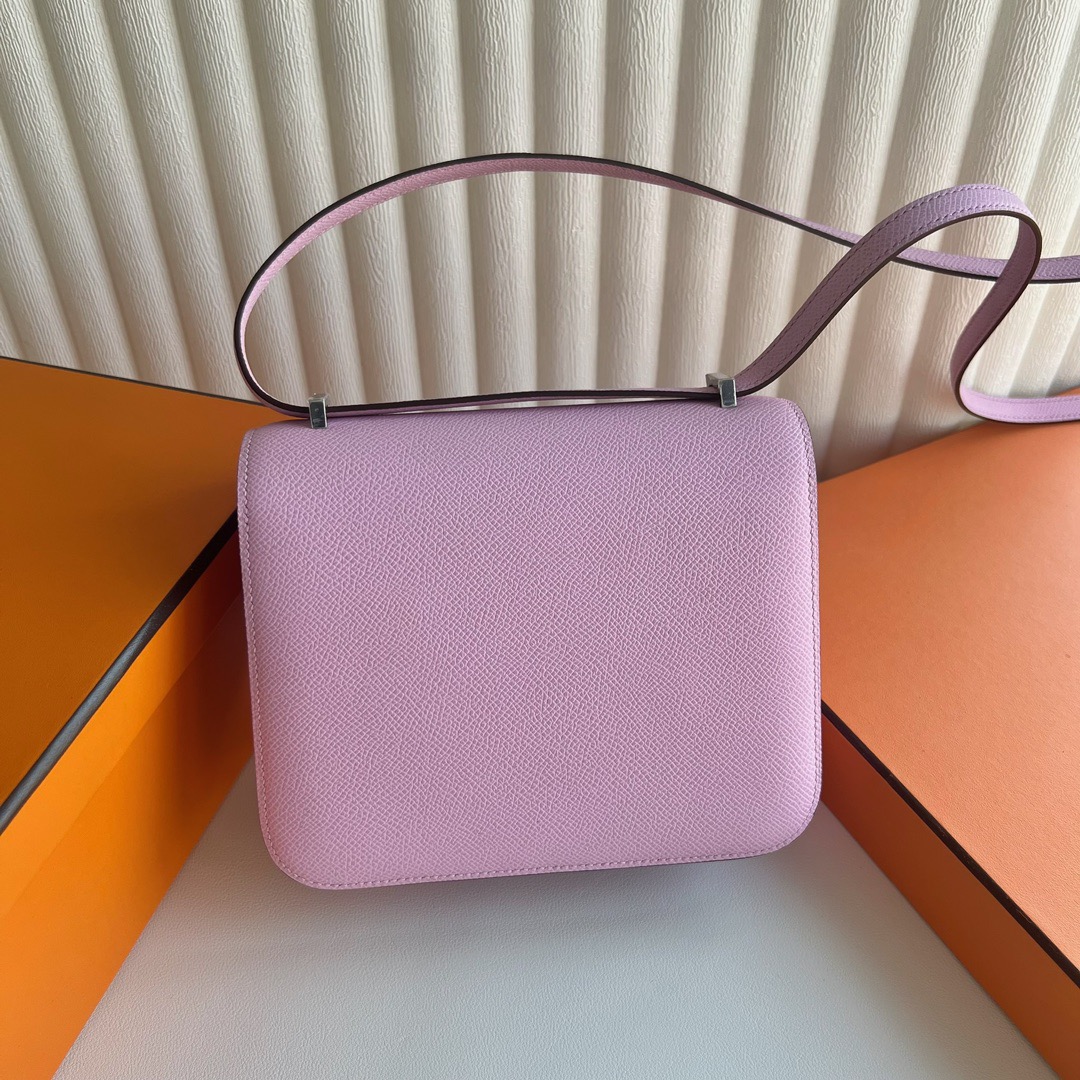 愛馬仕康康包圖片Hermès Constance 18 Epsom Leather X9 Mauve Sylvestre 錦葵紫銀色五金