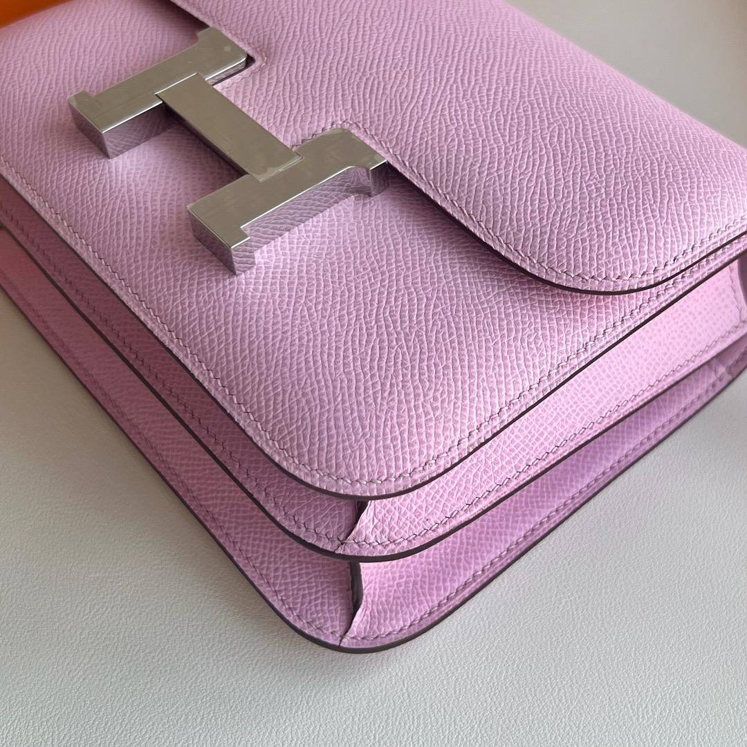 愛馬仕康康包圖片Hermès Constance 18 Epsom Leather X9 Mauve Sylvestre 錦葵紫銀色五金