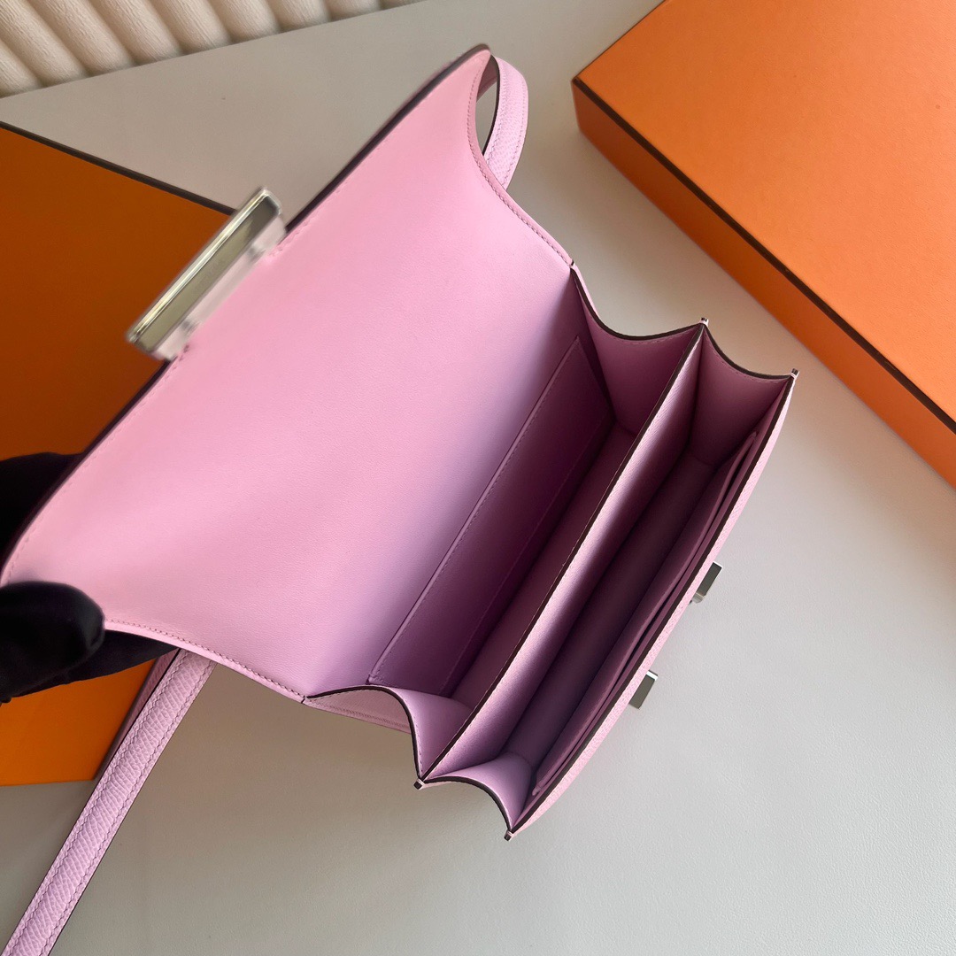 愛馬仕康康包圖片Hermès Constance 18 Epsom Leather X9 Mauve Sylvestre 錦葵紫銀色五金