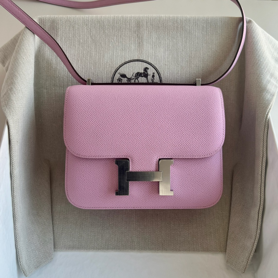 愛馬仕康康包圖片Hermès Constance 18 Epsom Leather X9 Mauve Sylvestre 錦葵紫銀色五金